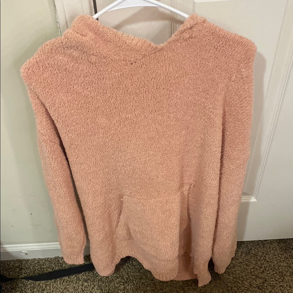 Cozy Pink Hooded Sweater